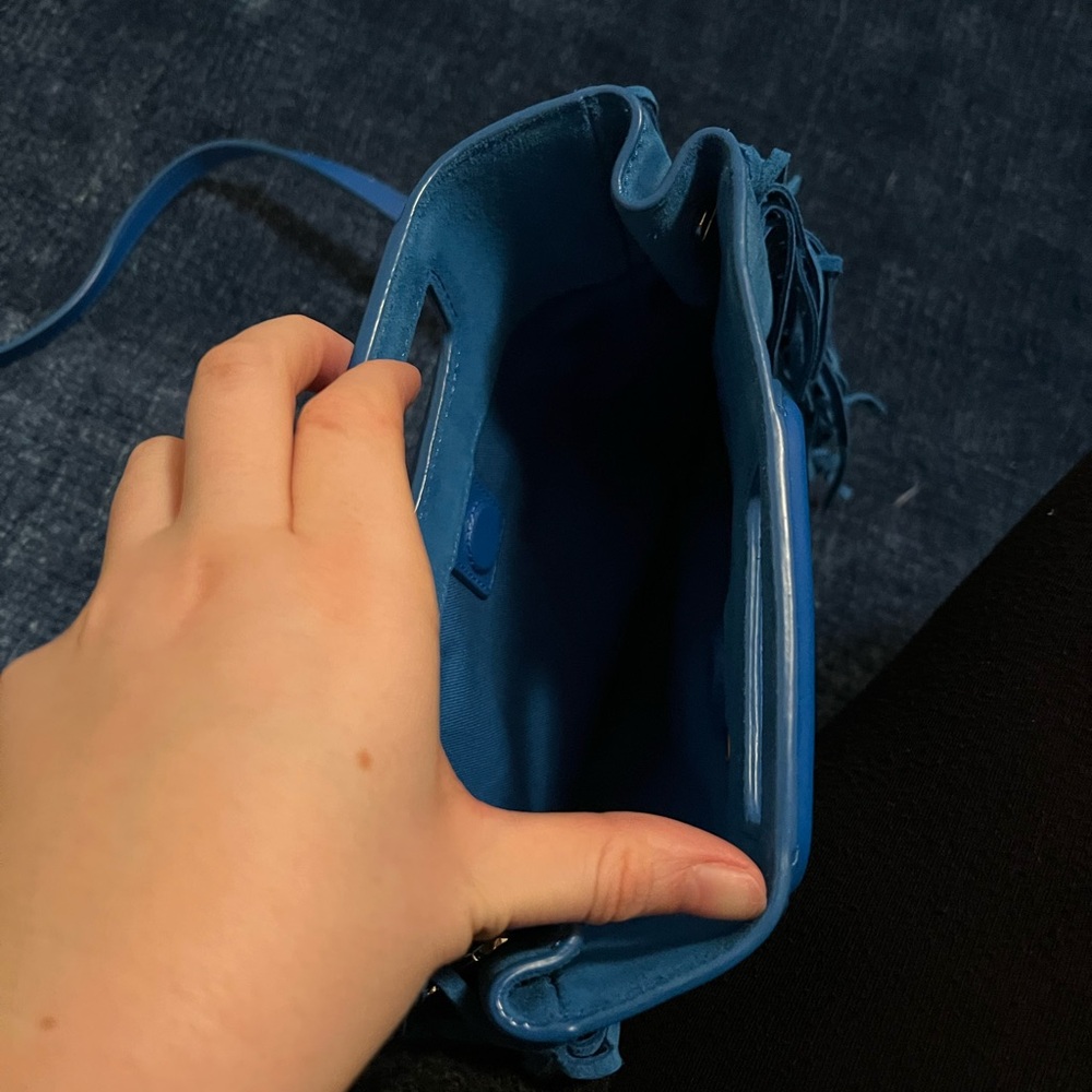 Maje Blue Fringe Bag - Picture 3 of 3